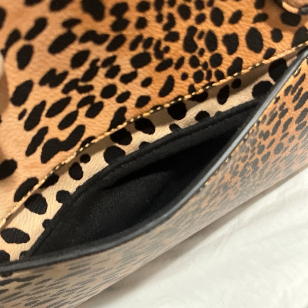 Betsey Johnson Leopard Print Scalloped XOTOTE Tote Bag 15x11 EUC - Picture 6 of 12